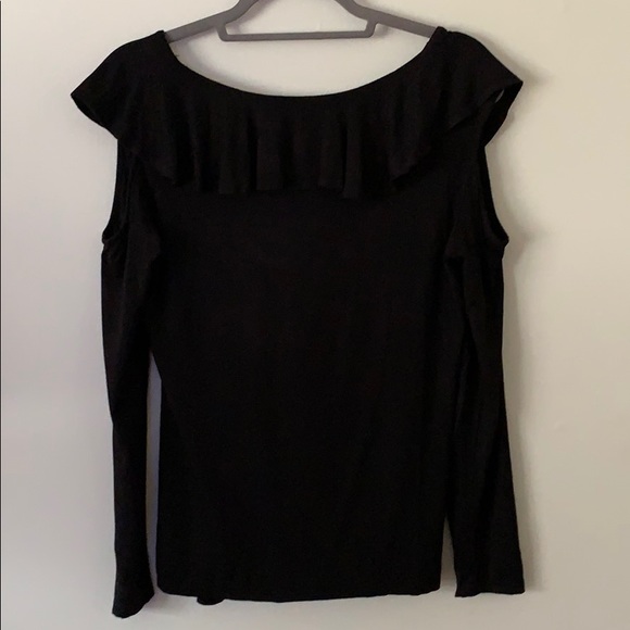 Cherish Long Sleeve Knit Top, Cold Shoulder - Picture 3 of 6
